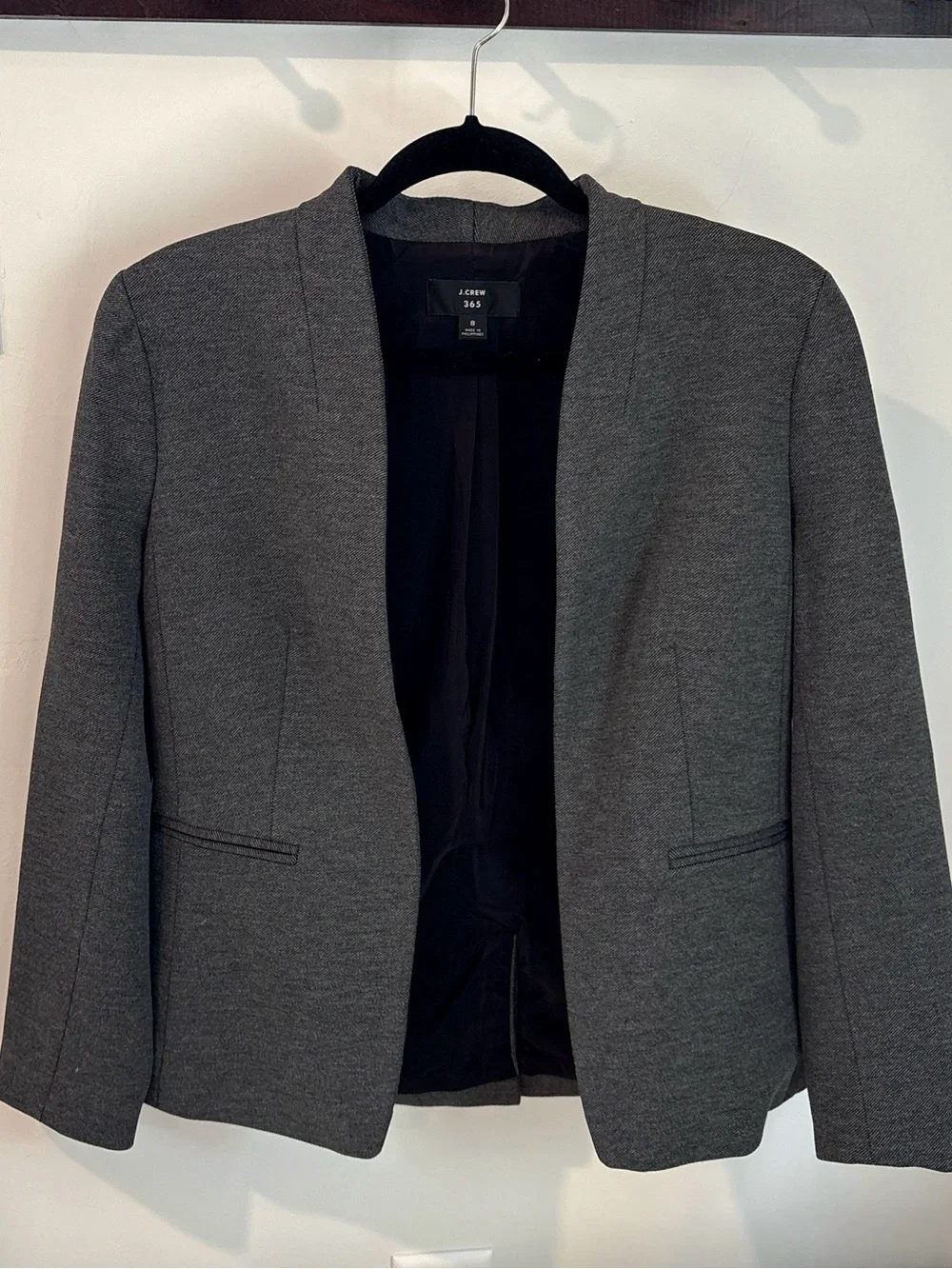 J. Crew 365 Going Out Charcoal Gray Blazer Jacket 8